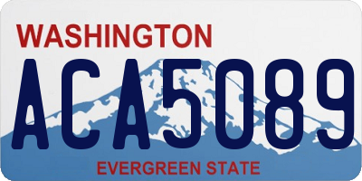 WA license plate ACA5089
