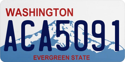WA license plate ACA5091
