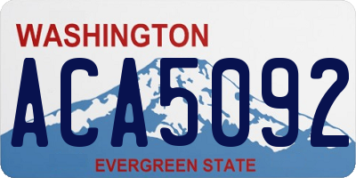 WA license plate ACA5092