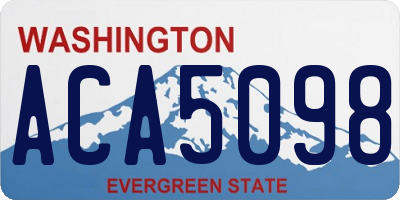 WA license plate ACA5098