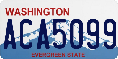 WA license plate ACA5099