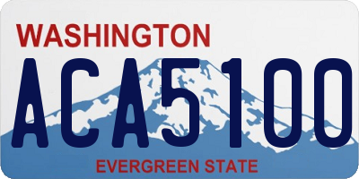 WA license plate ACA5100