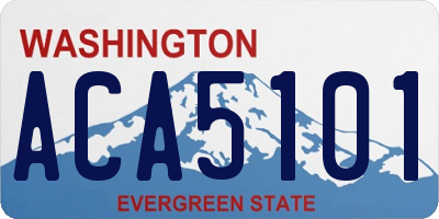 WA license plate ACA5101