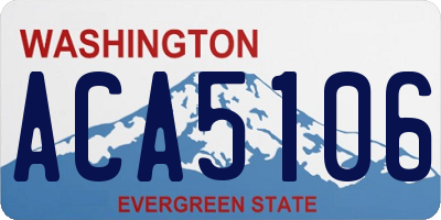 WA license plate ACA5106
