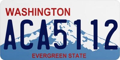 WA license plate ACA5112