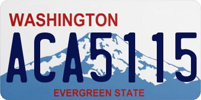 WA license plate ACA5115