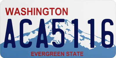 WA license plate ACA5116