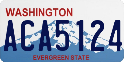 WA license plate ACA5124