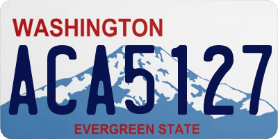 WA license plate ACA5127
