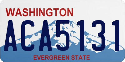 WA license plate ACA5131