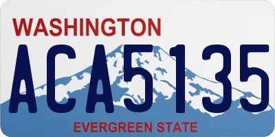 WA license plate ACA5135