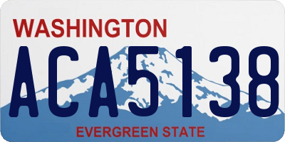 WA license plate ACA5138