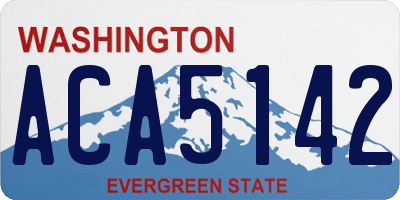 WA license plate ACA5142