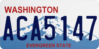 WA license plate ACA5147