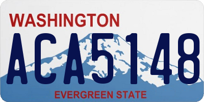 WA license plate ACA5148