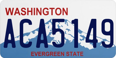 WA license plate ACA5149