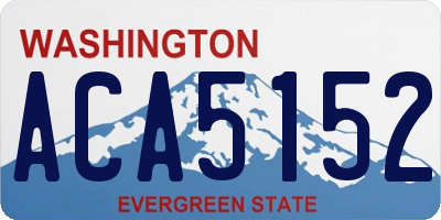WA license plate ACA5152
