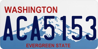 WA license plate ACA5153