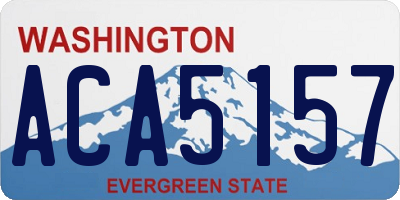 WA license plate ACA5157