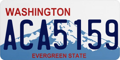 WA license plate ACA5159