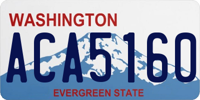 WA license plate ACA5160