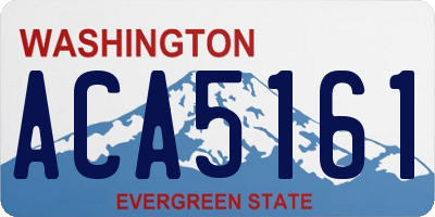 WA license plate ACA5161