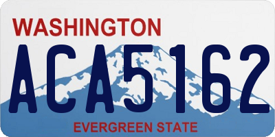 WA license plate ACA5162