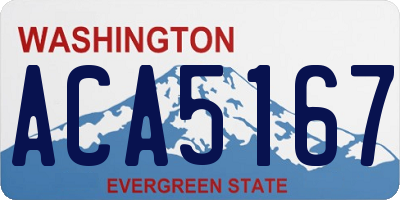 WA license plate ACA5167