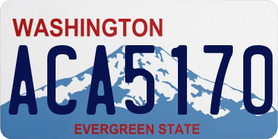 WA license plate ACA5170