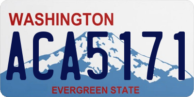 WA license plate ACA5171