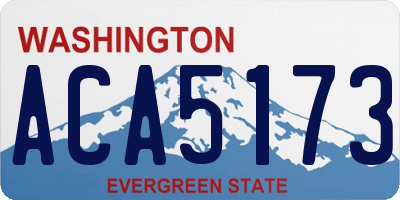 WA license plate ACA5173