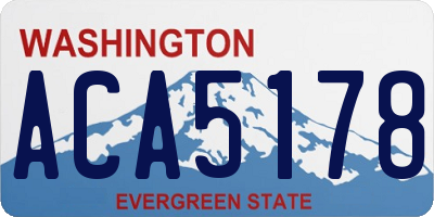 WA license plate ACA5178