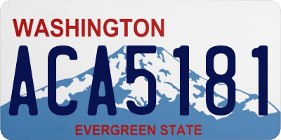 WA license plate ACA5181