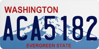 WA license plate ACA5182
