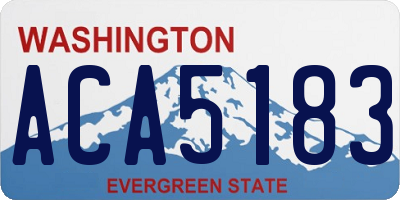WA license plate ACA5183