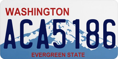 WA license plate ACA5186