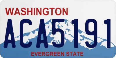 WA license plate ACA5191