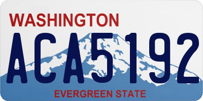 WA license plate ACA5192