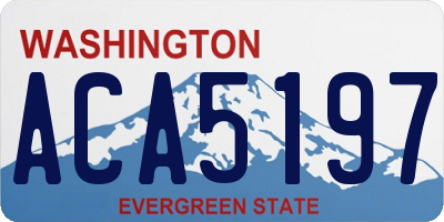 WA license plate ACA5197