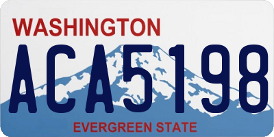 WA license plate ACA5198