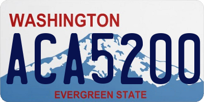WA license plate ACA5200