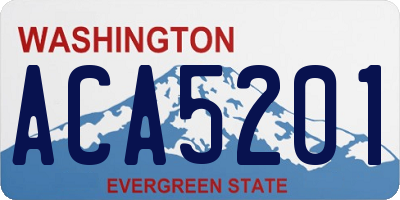 WA license plate ACA5201
