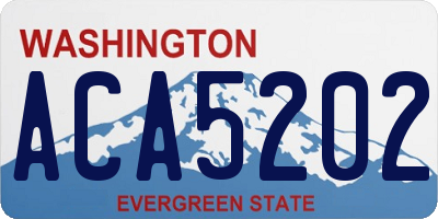 WA license plate ACA5202