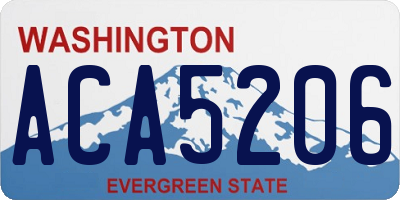 WA license plate ACA5206