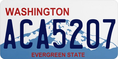 WA license plate ACA5207