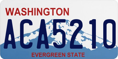 WA license plate ACA5210