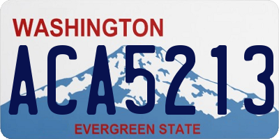 WA license plate ACA5213