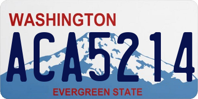 WA license plate ACA5214