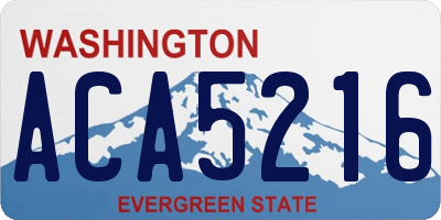 WA license plate ACA5216
