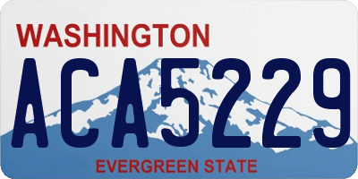 WA license plate ACA5229